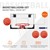 Basketballkorb Set mit 3 Bällen 58x40 cm Weiß aus Nylon und Kunststoff
