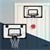 Basketballkorb Set mit 3 Bällen 58x40 cm Schwarz aus Nylon und Kunststoff