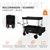 Foldable handcart with roof and bag Black loadable up to 80 kg Hauki