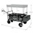 Foldable handcart with roof and bag Gray loadable up to 80 kg Hauki