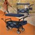Foldable handcart with roof and bag Blue/grey loadable up to 120 kg Hauki