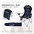 Foldable camping chair up to 150 kg blue with cup holder incl. carry bag Hauki