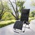 Chaise longue pliable jusqu'à 120 kg noir avec coussin d'assise et coussin de nuque Hauki