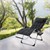 Liegestuhl Sonnenliege bis 120 kg klappbar Schwarz mit Auflagekissen und Nackenkissen Hauki