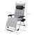 Sun lounger Sun lounger up to 120 kg foldable Gray with cushion and neck cushion Hauki
