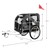 Dog trailer Bicycle trailer Dogs up to 40 kg Black/Grey Hauki