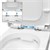 Capac de toaleta Premium Duroplast în forma de D, alb, cu Soft-Close incl. material de fixare