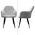 2 x dining room chairs grey