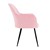 Spisebordsstol sæt af 2 med ryg og armlæn Pink Velvet