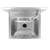 Håndvask af V2A rustfrit stål, 34x40x56,5 cm, med vandhane