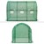 Estufa 300x200x200 cm, verde, com moldura de aço, fecho de correr e 6 janelas