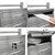 Sistema de caixa de correio com suporte 3 compartimentos prata, 50x120x27 cm, aço inoxidável