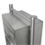 Postkasseanlæg med stander 3 rum sølv 50x120x27 cm rustfrit stål