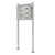Mailbox system with stand 3 compartments silver, 50x120x27 cm, stainless steel