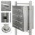 Sistema de caixa de correio com suporte 4 compartimentos prata, 50x150x27 cm, aço inoxidável
