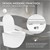 Wc sospeso in ceramica bianco opaco lungo 49 cm Rimless con chiusura soft-close Luxebath