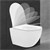 Spülrandloses Hänge-WC 360x390x495 mm Weiß matt aus Duroplast