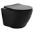 Spülrandloses Hänge-WC 360x390x495 mm Schwarz matt aus Keramik