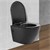 Spülrandloses Hänge-WC 360x390x495 mm Schwarz matt aus Keramik