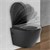 WC wiszace bezkolnierzowe 360x390x495 mm Czarny mat z Duroplastu