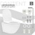 Wc sospeso in ceramica Bianco opaco lungo 52 cm Rimless con chiusura soft-close Luxebath