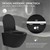 Wc sospeso in ceramica nero opaco lungo 52 cm senza bordo con chiusura ammortizzata LuxeBath