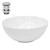 Washbasin incl. pop-up waste with overflow 320x320x135 mm ceramic round white