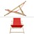 Liegestuhl 2er Set klappbar aus Holz 3 Liegepositionen bis 120 kg Rot