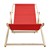 Set of 10 folding deckchair red wood adjustable backrest up to 120 kg sun lounger garden lounger beach lounger