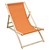 sedia a sdraio pieghevole in legno 3 posizioni reclinabili fino a 120 kg arancione