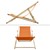 Liegestuhl 2er Set klappbar aus Holz 3 Liegepositionen bis 120 kg Orange