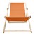 Set of 10 sun loungers foldable orange wood adjustable backrest up to 120 kg sun lounger garden lounger beach lounger