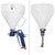 Hopper gun 6L with 3 nozzles made of aluminium with compressed air for wall plastering