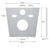 Schallschutz für Wand WC & Bidet 365x320mm grau aus Elastischer PE-Schaum