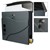 Modern design letterbox with newspaper compartment anthracite/silver stainless steel