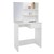 Påklædningsbord med spejl 75x40x135 cm Hvid MDF