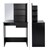 Klädbord med spegel 75x40x135 cm svart MDF-trä