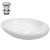 Håndvask oval form 585x375x145 mm Hvid keramik - inkl. afløbssæt uden overløb