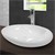 Tvättställ oval form 585x375x145 mm vit keramik - inkl. avloppssats utan överlopp