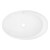 Washbasin oval shape 58,5x37,5x14,5 cm white ceramic - incl. drain set without overflow