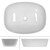 Lavabo 505x385x135 mm Ceramica ovale Bianco
