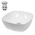 Håndvask rund form Ø 405x140 mm hvid keramik - inkl. afløbssæt uden overløb