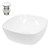 Lavabo forme ronde 405x405x140 mm, blanc, céramique - incl. set d'évacuation sans trop-plein