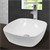Håndvask rund form Ø 405x140 mm hvid keramik - inkl. afløbssæt uden overløb