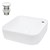Washbasin square shape Ø 435x125 mm white ceramic - incl. drain set without overflow