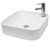 Håndvask i kvadratisk form Ø 435x125 mm hvid keramik - inkl. afløbsarmatur uden overløb