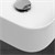 Håndvask i kvadratisk form Ø 435x125 mm hvid keramik - inkl. afløbsarmatur uden overløb