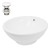 Washbasin round shape Ø 42x17 cm, white, ceramic - incl. drain set with overflow