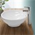 Lavabo 420 x 420 x 170 mm de cerámica redonda blanca