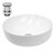 Håndvask rund form Ø 400x135 mm hvid keramik - inkl. afløbssæt uden overløb